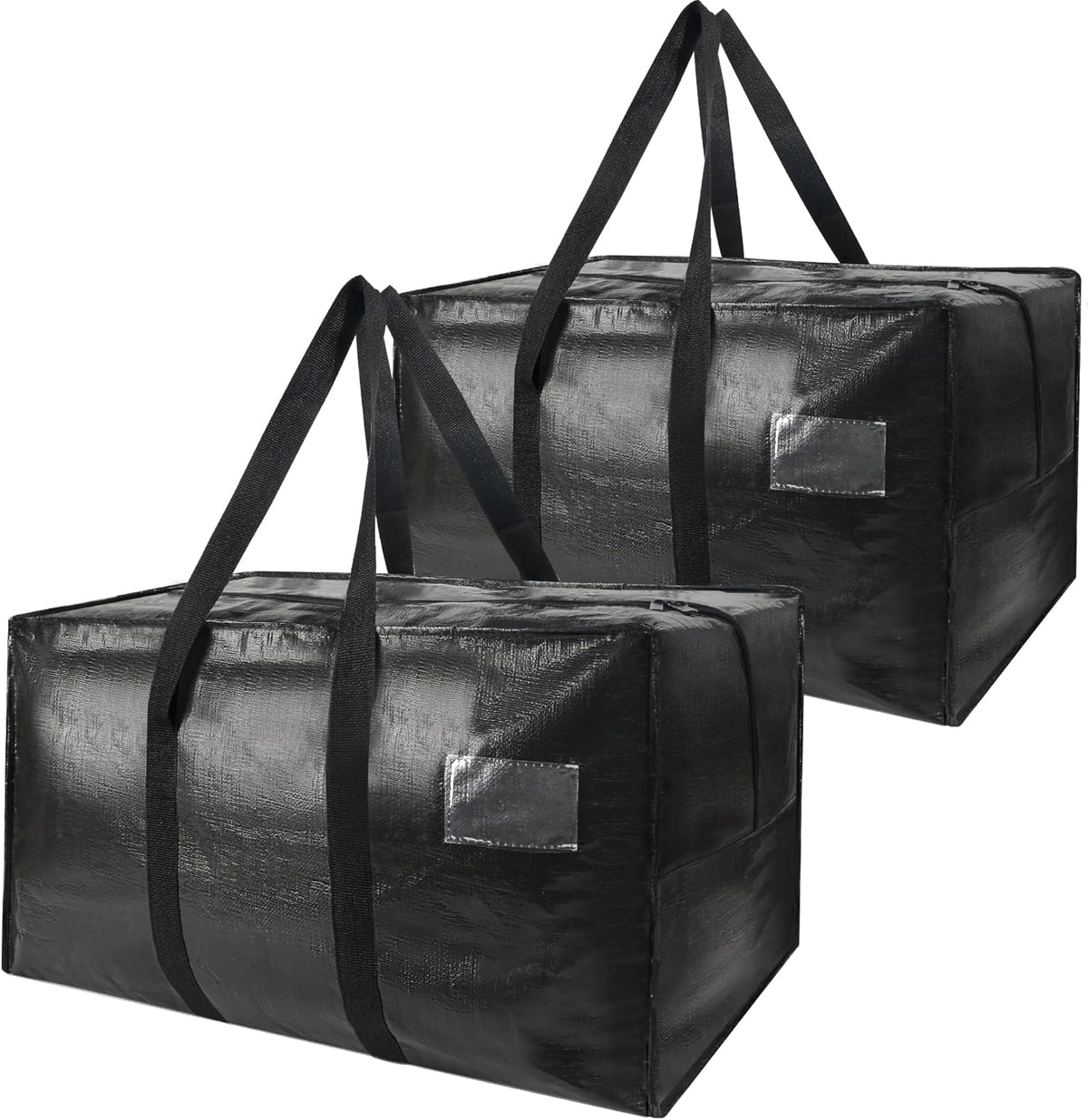 Skiennix Heavy Duty Extra Large Moving Bags - 58 Gallon Jumbo Storage with Strong Zippers & Handles | 2-Pack