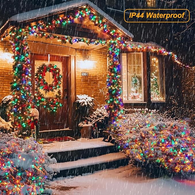 Green String Lights Battery Powered, 2 Pack Total 33 FT 100 LED Christmas String Lights for Indoor Outdoor Decoration, Twinkle Fairy Light for ST Patrick's Day Decorations
