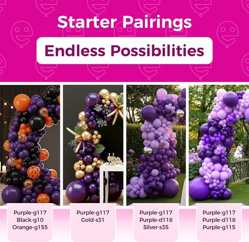 Bezente Dark Purple Latex Balloons - 30 Pack Large Round Balloons for Graduation & Party Decor