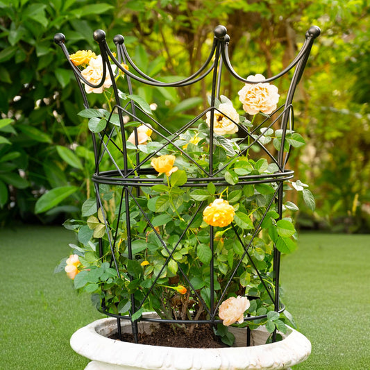 GOOOXIM Large Obelisk Trellis for Plant Supports 18.5in x 22.9in - Durable Metal Garden Support Cage for Peonies, Ideal for Indoor & Outdoor Use, Elegant Design, Easy to Install