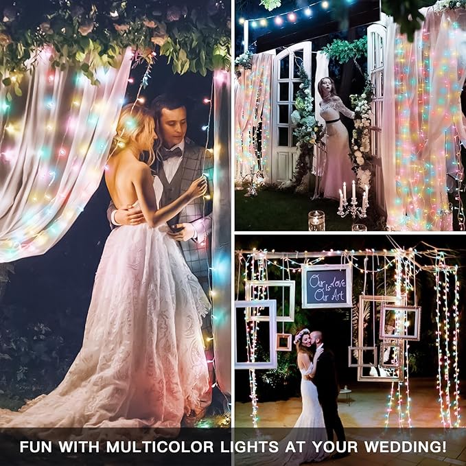 suddus Pastel Easter String Lights, 33ft 100 LED Multicolor Fairy Lights with Remote, Connectable Clear Wire Twinkle Lights for Spring Decor, Aesthetic Bedroom, Classroom, Dorm, Plug in
