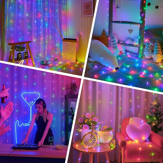 33ft 100LED Multicolor String Lights, Rechargeable Fairy Lights Battery Operated, Mini Twinkle Lights with Time for Bedroom, Dorm, Christmas Decorations, Wedding, Centerpiece Table, Garden, Party