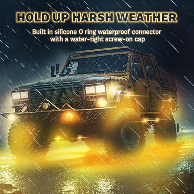 10 Pods Full Angle RGB Rock Lights Compatible with 12V Trucks Jeep UTV SUV ATV Boat Golf Cart, Waterproof Multi-Color, App/Remote Control Led Rock Lights with Music Mode