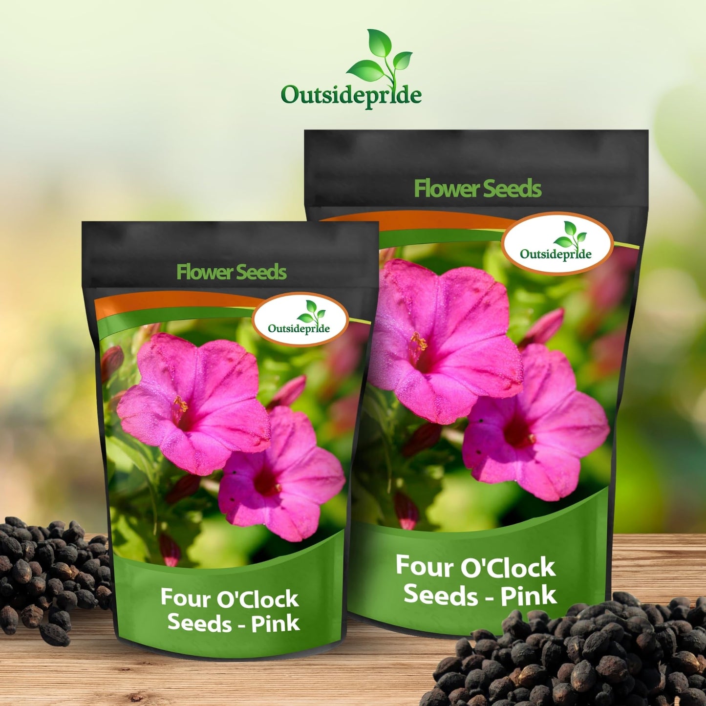 Outsidepride Pink Four O'clock Flower Seeds - 1/4 lb Perennial Fragrant, Trumpet-Shaped Blooms, Deer-Proof & Easy to Grow, for Pollinator & Evening Gardens, Containers, Hedges, or Borders