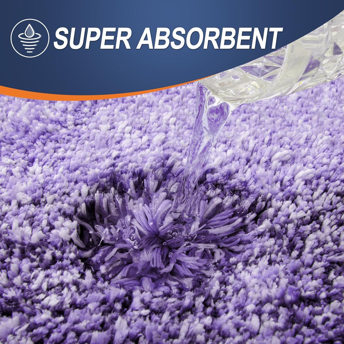 OLANLY Bathroom Runner Rug - Extra Soft Microfiber Mat, Quick Dry & Washable | 44x24, Violet