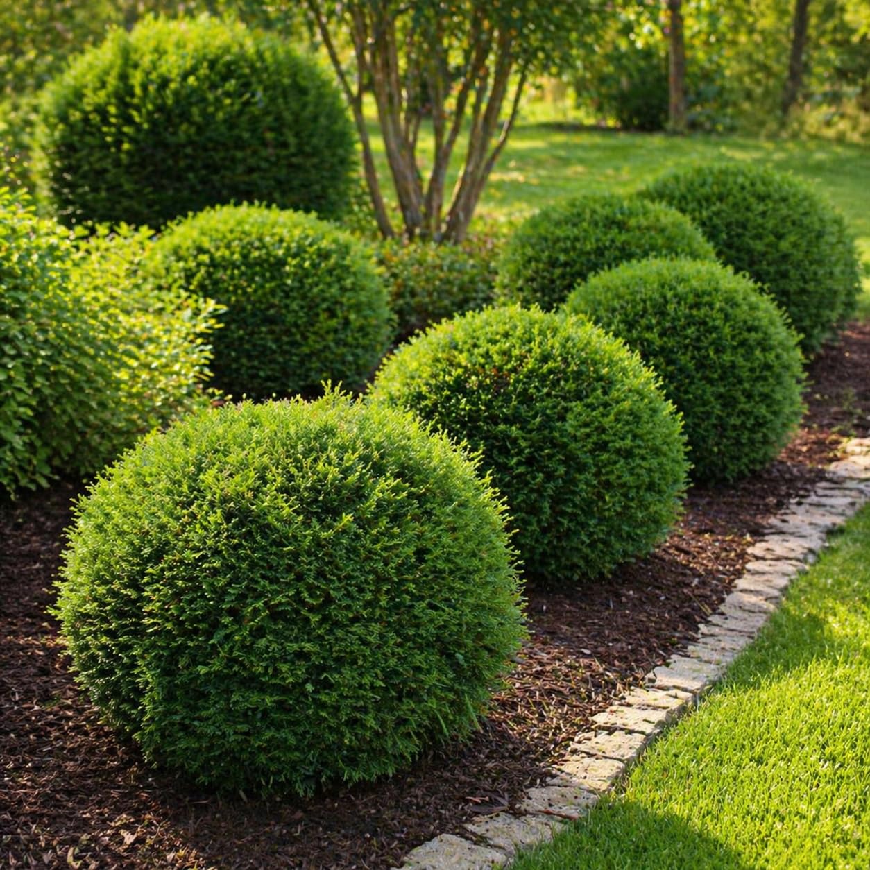 Mr Bowling Ball Live Plant in Quart Pot, 4-6 Inch Tall Arborvitae Shrub, Easy to Grow, Compact Dwarf Evergreen, Ideal for Borders, Containers & Garden Spaces