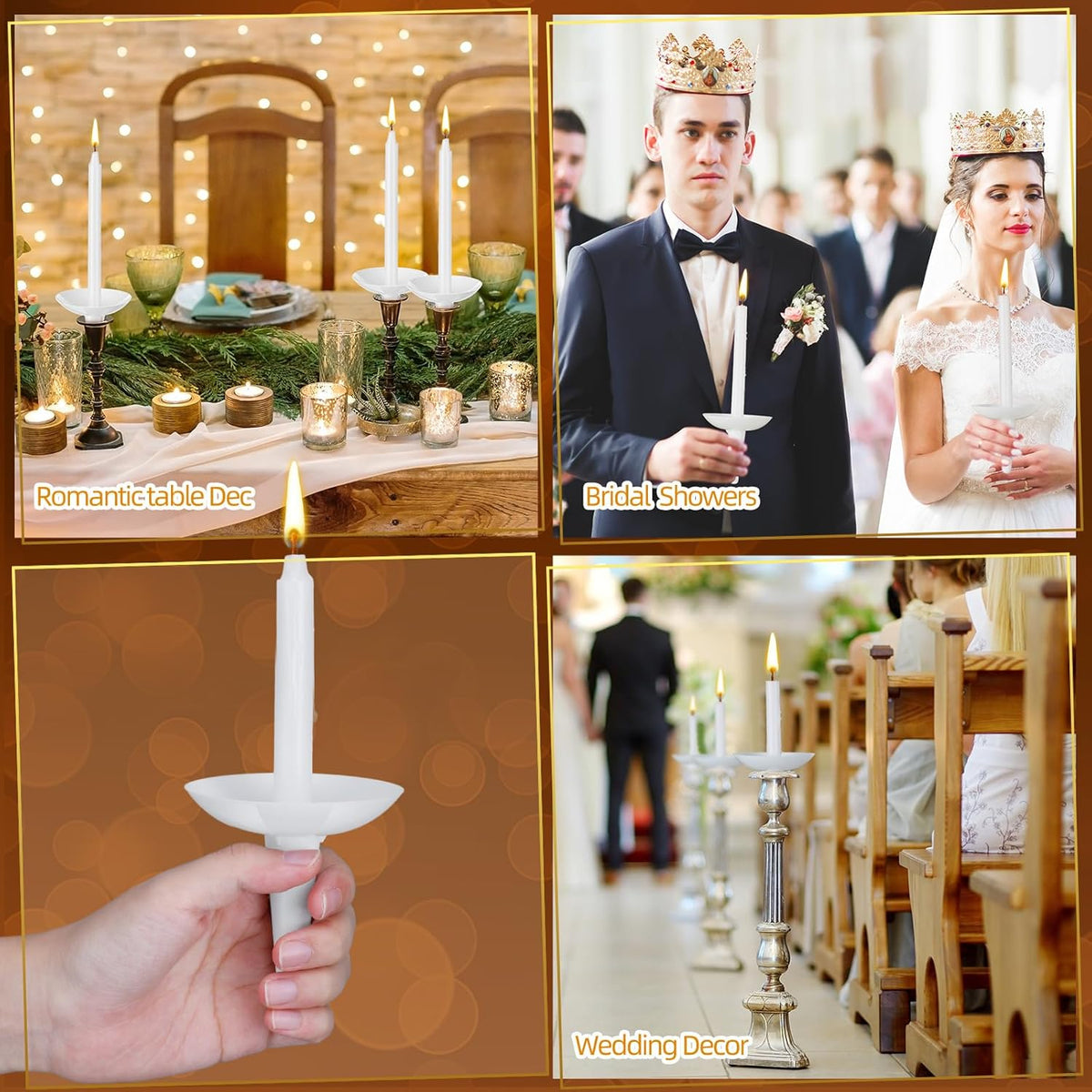 Regine Switzerland Candle Holders - 100 Pcs Plastic Drip Protectors for Church & Events | Vigil, Memorial, Wedding