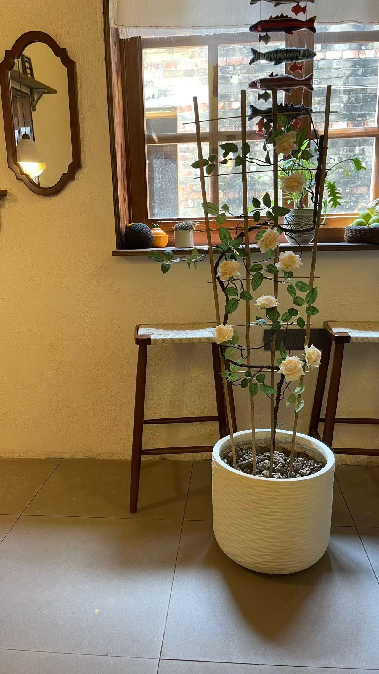 Natural Bamboo Trellis, 3Feet,3Pack,Fan-Shaped Plant Support Trellis for Outdoor and Indoor Potted Climbing Plants,Vegetables, Cucumber, Tomato, Hoya,