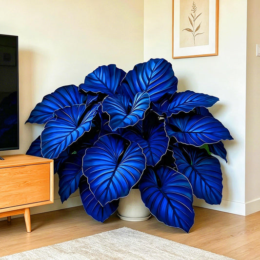 mfjhjhgf Giant Elephant Ear - Rare Colorful Tropical Foliage | Heat & Humidity Tolerant, Low Maintenance Outdoor Decor for Garden & Patio (Potted Plant, 4Bulbs)