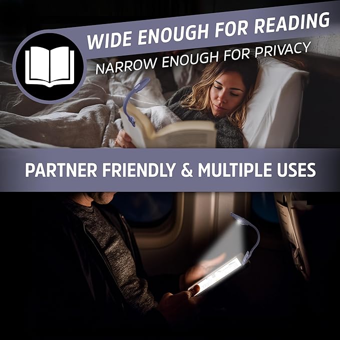 Energizer Flex-R LED Rechargeable Book Light for Reading in Bed, Reading Light with Warm LED Color, Long-Lasting and Lightweight,Purple