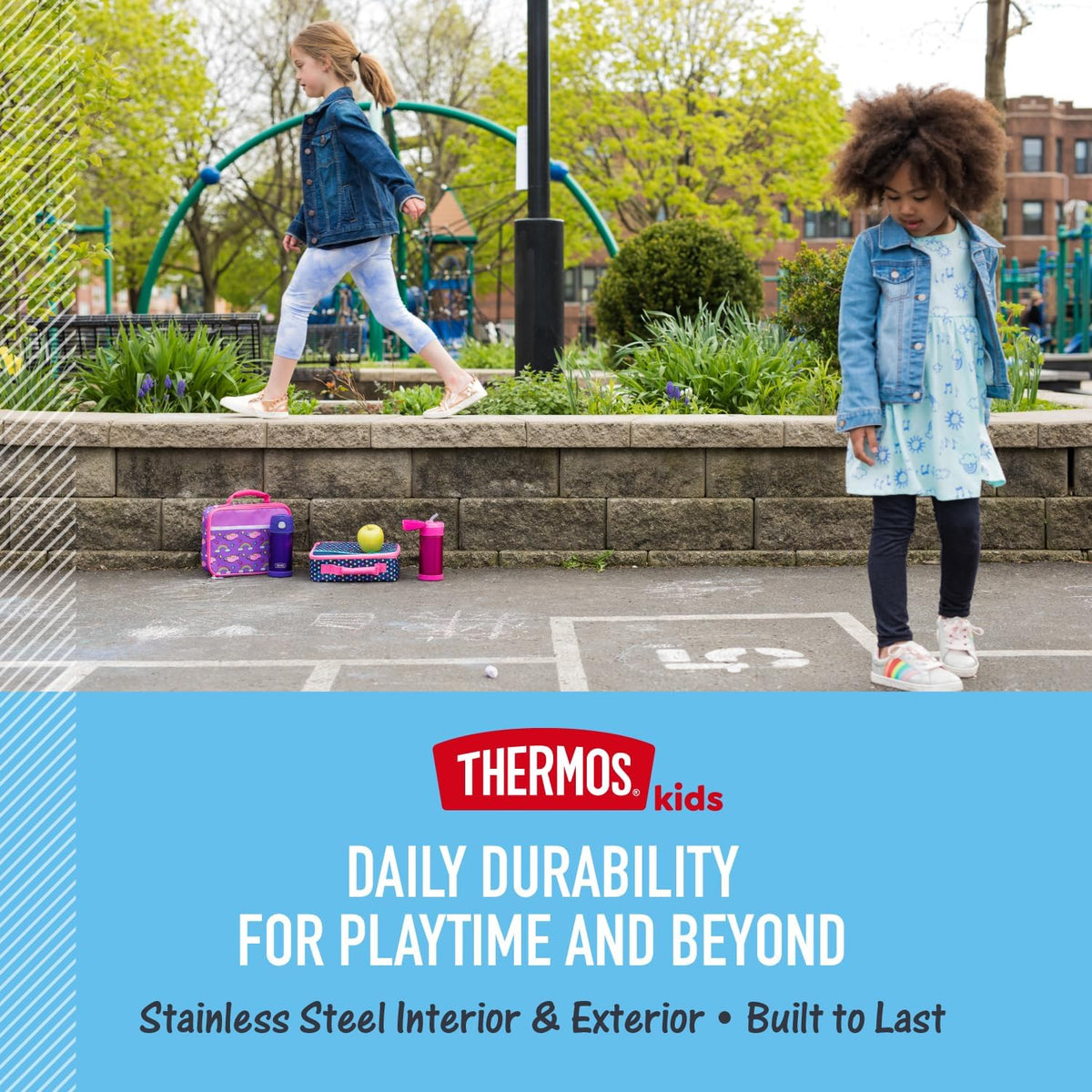 THERMOS FUNTAINER 12 Ounce Stainless Steel Kids Straw Bottle - Vacuum Insulated Design