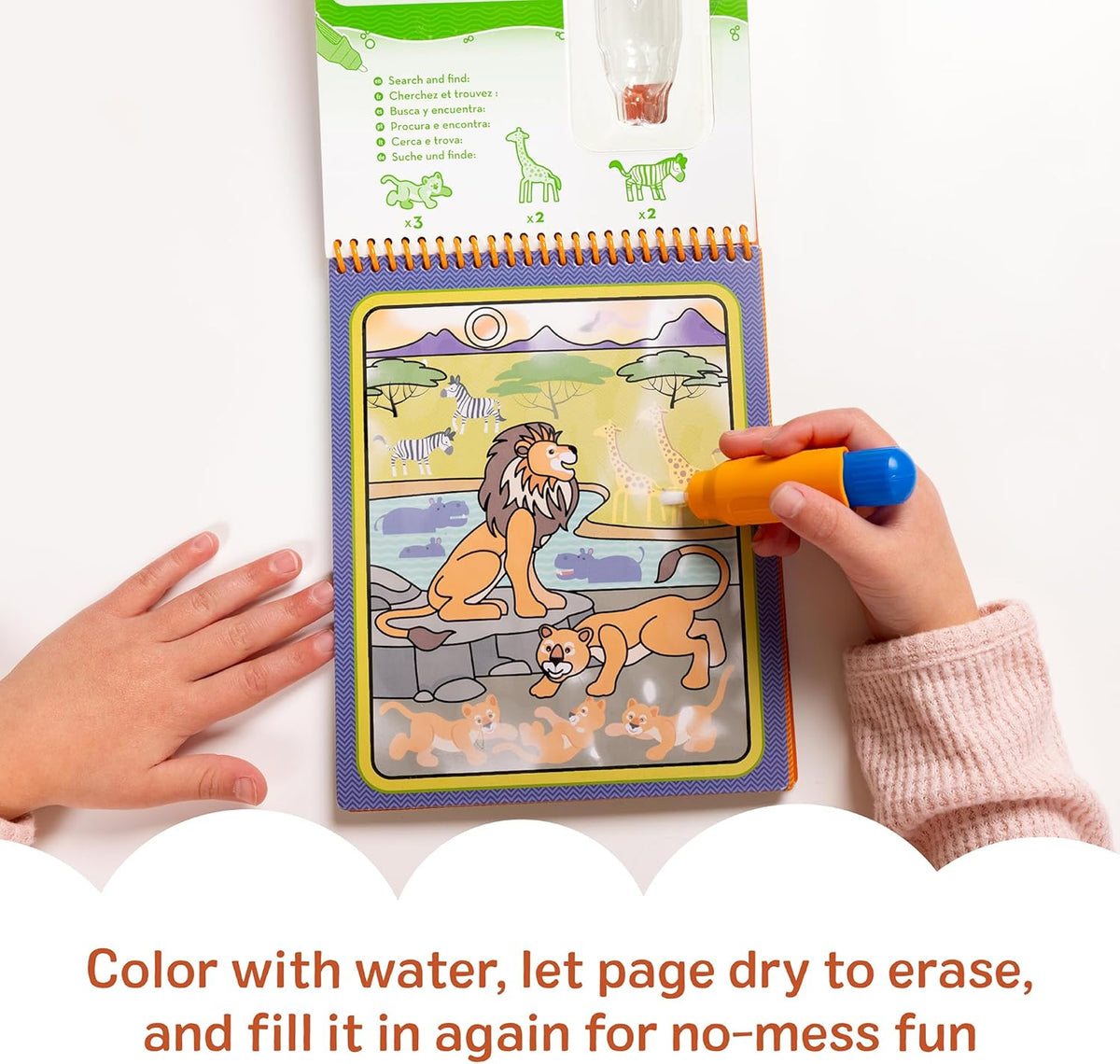 Melissa & Doug Water Wow! Reusable Activity Pad - Safari Theme - Eco-Friendly & Fun