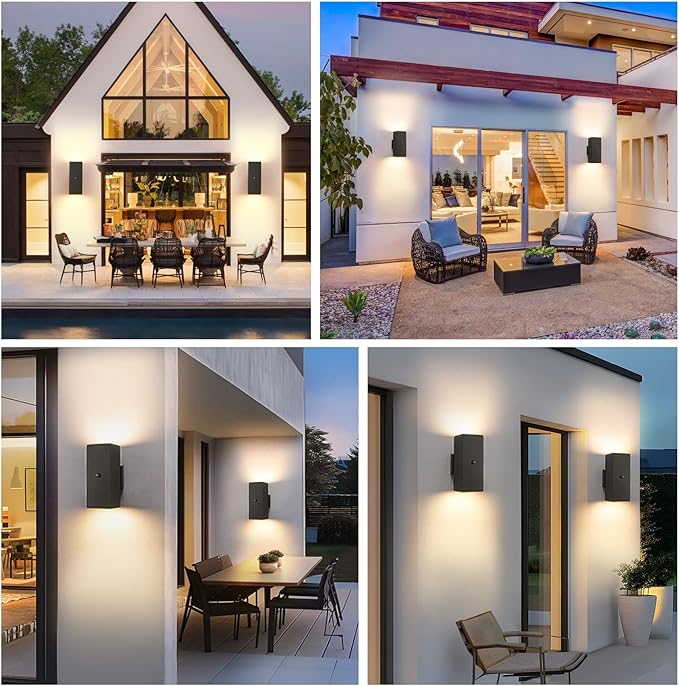 Motion Sensor Outdoor Light Fixture Wall Mount, Exterior Lighting fixtures for Outside, Front Porch Lights, Waterproof Wall Sconce Lamp, Black Coach Lights for House, Patio, Garage, Doorway, Entryway