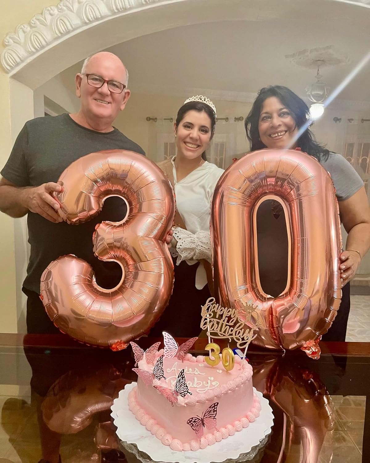 Regine Switzerland Rose Gold Number Balloon - 40 Inch 0 Balloon for Birthday Decorations | Party Supplies