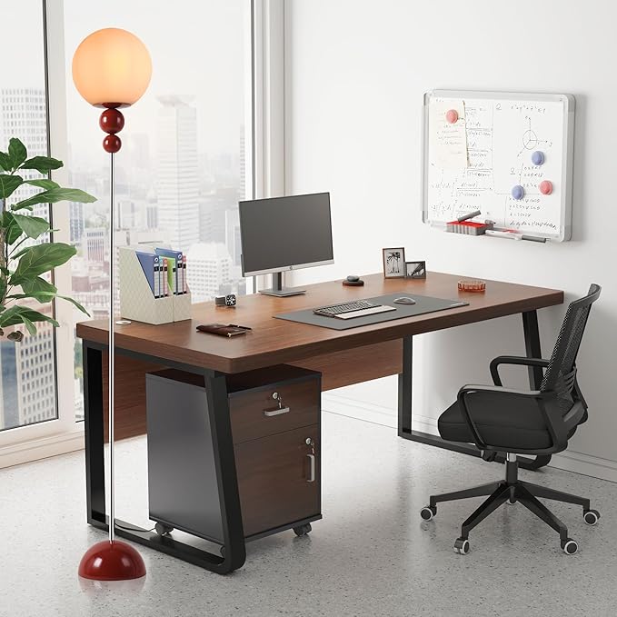 Modern Floor Lamps for Living Room, Globe Glass Shade Floor lamp for Bedroom, Standing lamp for Office, Corner(red)