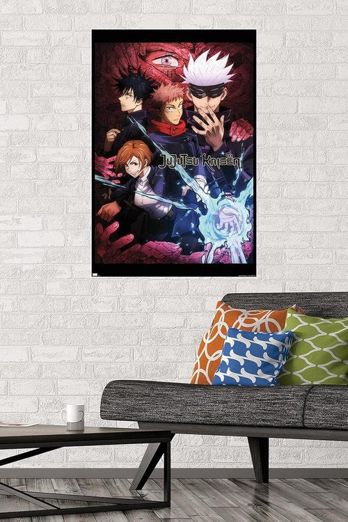 Jujutsu Kaisen Wall Poster - Stunning One Sheet Design, 34L x 22.4W, Unframed