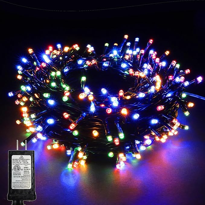 PMS 100-1000 LED Christmas Lights, Low Voltage Fairy String Lights with 8 Modes, Ideal for Xmax Tree, Garden, Home, Party, Halloween Festival Deco (Mixed-Color, 300 LEDs)