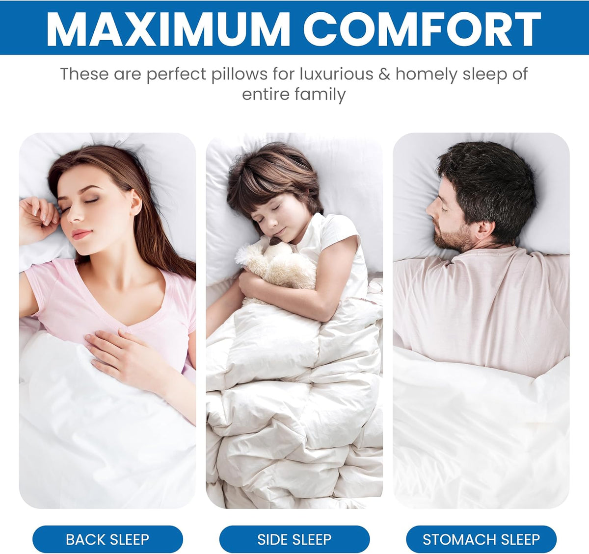 Utopia Bedding King Size Bed Pillows - Set of 4 Cooling Hotel Pillows for All Sleep Positions