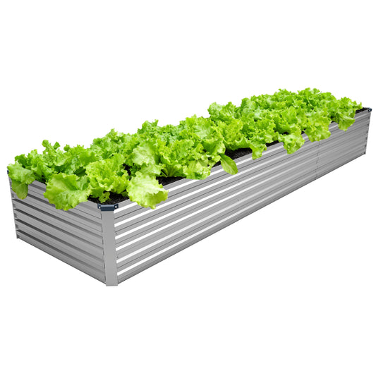 MGNO 12x2x1.5FT Galvanized Raised Garden Bed-Outdoor Planter Box for Vegetables-Metal Garden Bed,RRectangle Planting Box for Herb,Flower