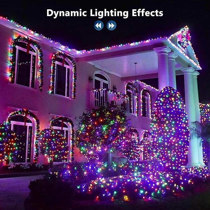 Brizled Color Changing String Lights 98FT 300 LED RGB Christmas Lights Dimmable Multifunctional Christmas Light with Remote for Indoor Outdoor St Patrick's Day Easter Halloween Xmas Tree Holiday Party
