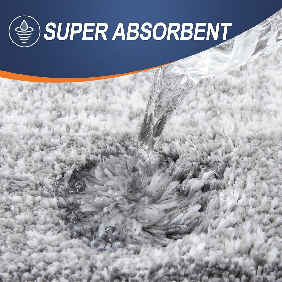 OLANLY Large Bathroom Rugs - Extra Soft Microfiber Mat 70x46 | Quick Dry & Washable, Light Grey