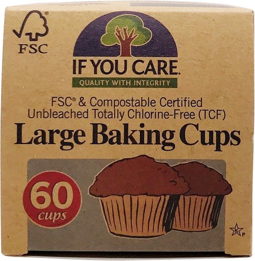 If You Care Baking Cups - Large Size (60 Count) | Eco-Friendly & Compostable Design
