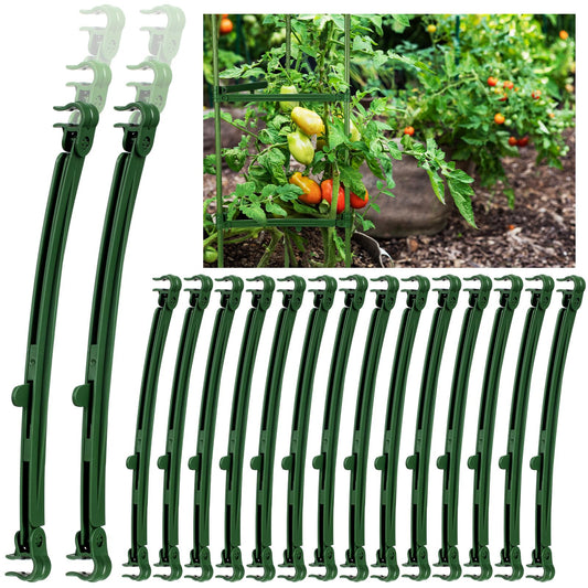 Threehoney 24 Pcs Adjustable Stake Arms for Tomato Cage 10 to 14 Inch Garden Plant Stake Connectors Expandable Trellis Climbing Rod Tomato Stick Supports for 11 mm Diameter Climbing Plants Vegetables