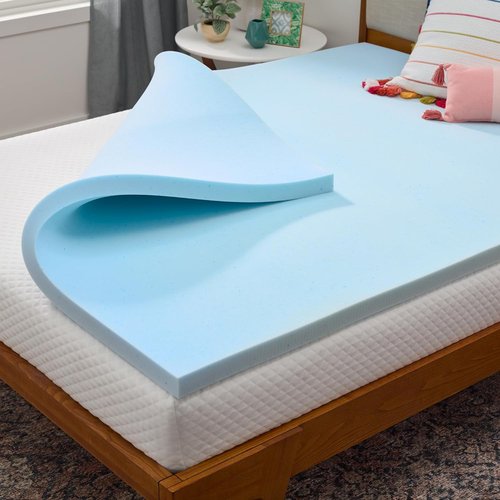 Linenspa Memory Foam Mattress Topper - King Size 2 Inch Gel-Infused Foam for Cooling Comfort