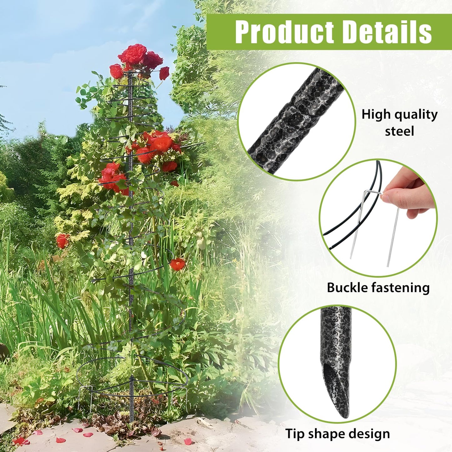 Trellis for Climbing Plants Outdoor or Indoor,2 Pack 73inch Tall Garden Trellis for Climbing Plants,Metal Plants Trellis Support for Vine Vegetables,Flowers
