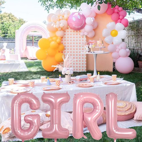 Giant Letter P Foil Balloon - 40 Inch Pastel Pink Inflatable Alphabet Decor for Baby Showers & Parties