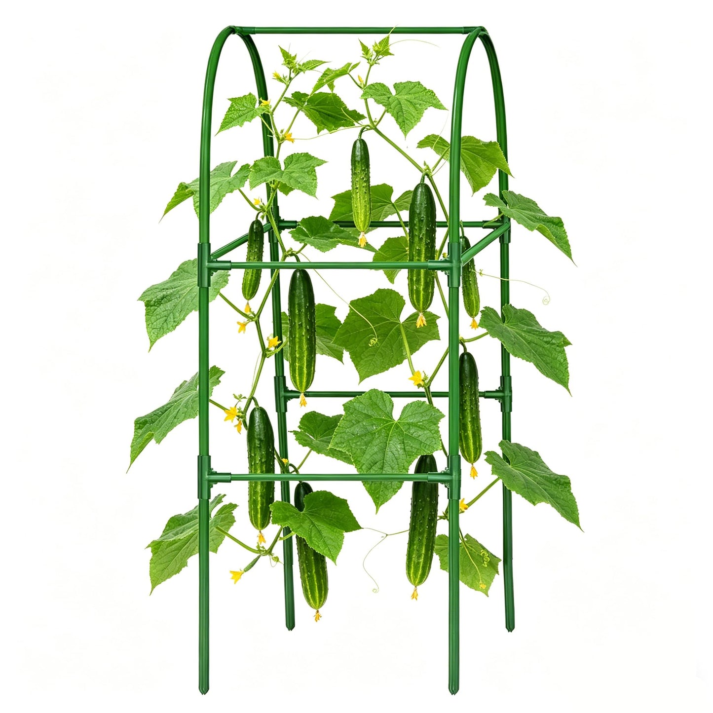 Garden Arch Trellis for Climbing Plants Outdoor, Lightweight Metal+PE Coated Garden Arch Trellis Plant Stand for Climbing Vines, Lawn Tower & Garden Support Structure