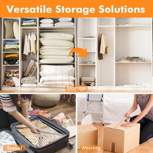 GONGSHI Vacuum Storage Bags - Space Saver Seal Bags for Clothing, Blankets & Pillows | 5L & 5M Sizes