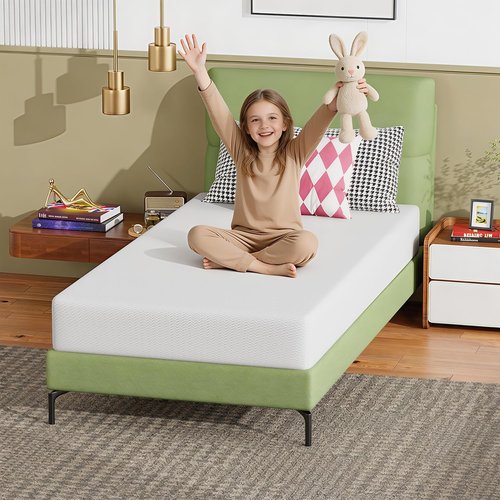 FDW 8-Inch Twin Mattress - Medium Firm Foam Support | Breathable, Comfortable & Washable Cover