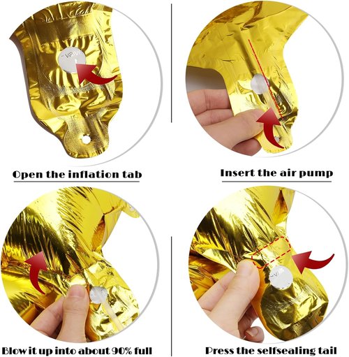Gold Number 12 Balloon - 40 Inch Golden Birthday Decoration for 12th Year Celebration