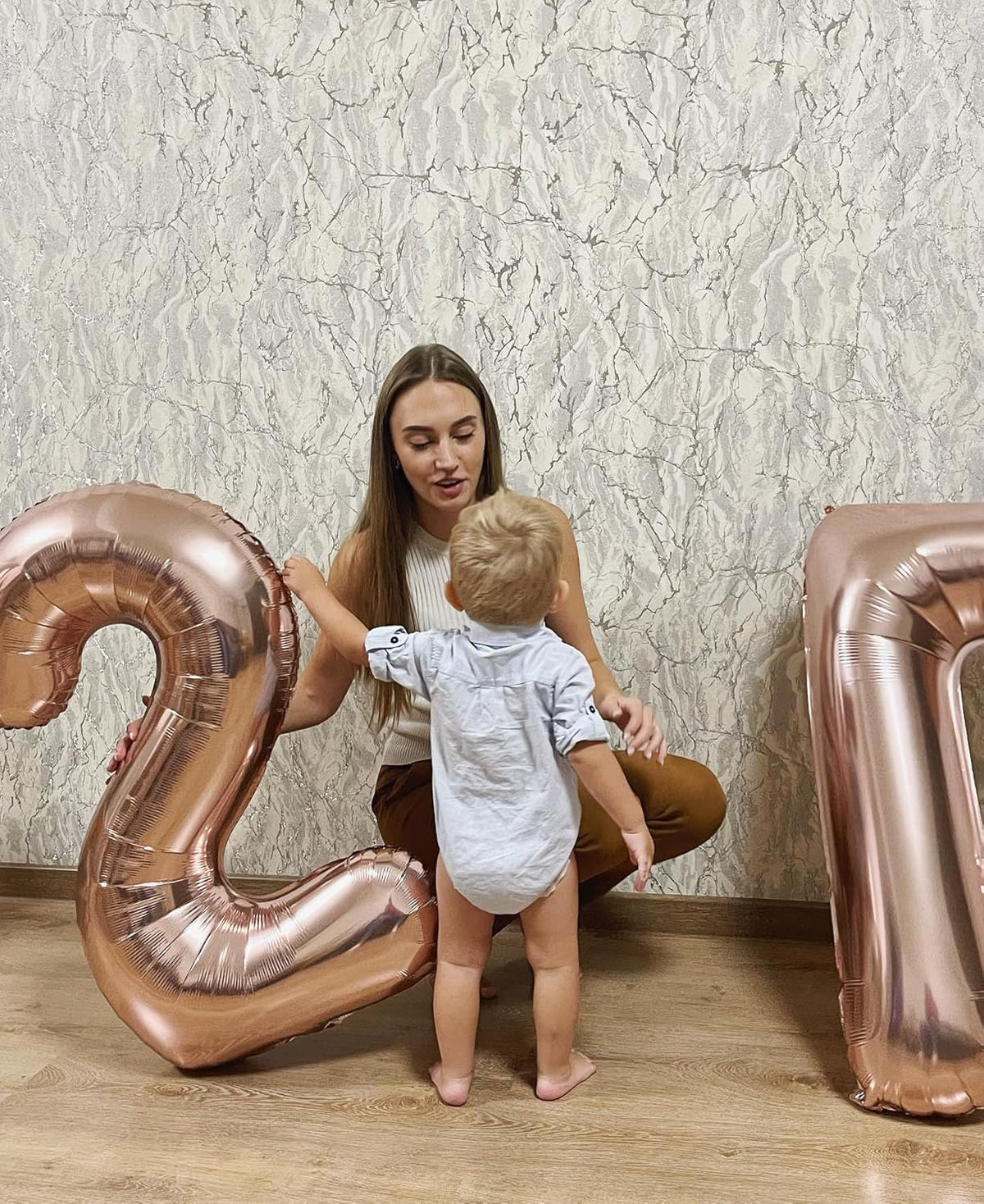 Rose Gold Number 60 Balloon - 40 Inch 60th Birthday Decoration for Men & Women | Elegant Party Supplies