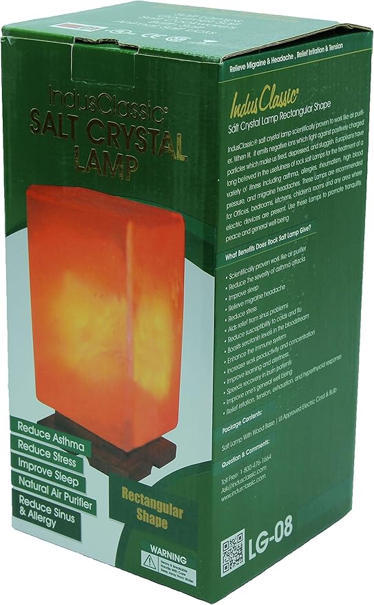 LG-08 Rectangular Shape Himalayan Crystal Salt Lamp