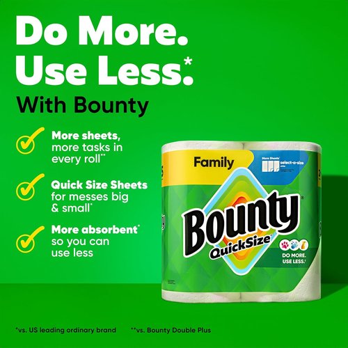 Bounty Quick-Size Paper Towels - 16 Family Rolls | Charmin Ultra Soft Toilet Paper - 18 Mega XL Rolls