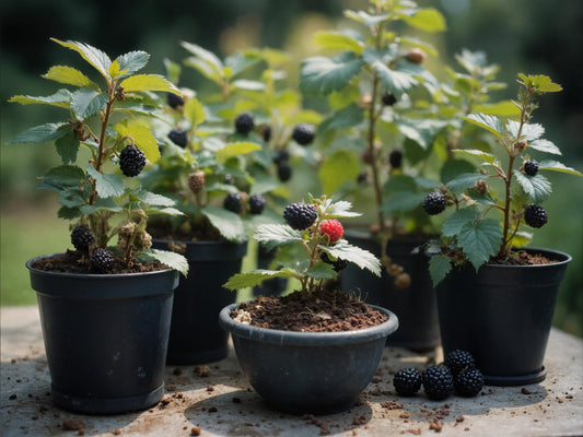 5 Arapaho Thornless BlackBerry Plants – Well-Rooted, Fruit-Bearing, Easy-to-Grow, Juicy Sweet Berries, Perfect for Home Gardens, Patios, and Home Berry Harvests
