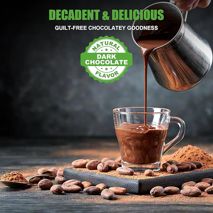 226g/2pack, Organic Cacao Powder - Unsweetened Dark Cocoa for Baking & Healthy Desserts, Rich Chocolate Flavor, Non-GMO, Vegan Certified, Gluten-Free, Keto Friendly