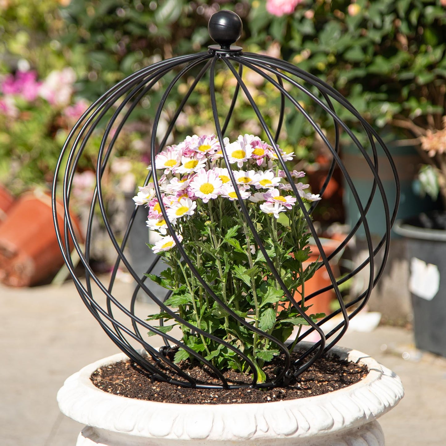 GOOOXIM 21” Garden Obelisk Trellis for Climbing Plants – Durable Metal with Corrosion-Resistant Finish, Ideal for Roses, Bougainvillea, Vines & Potted Plants – Stylish Addition to Your Garden Décor
