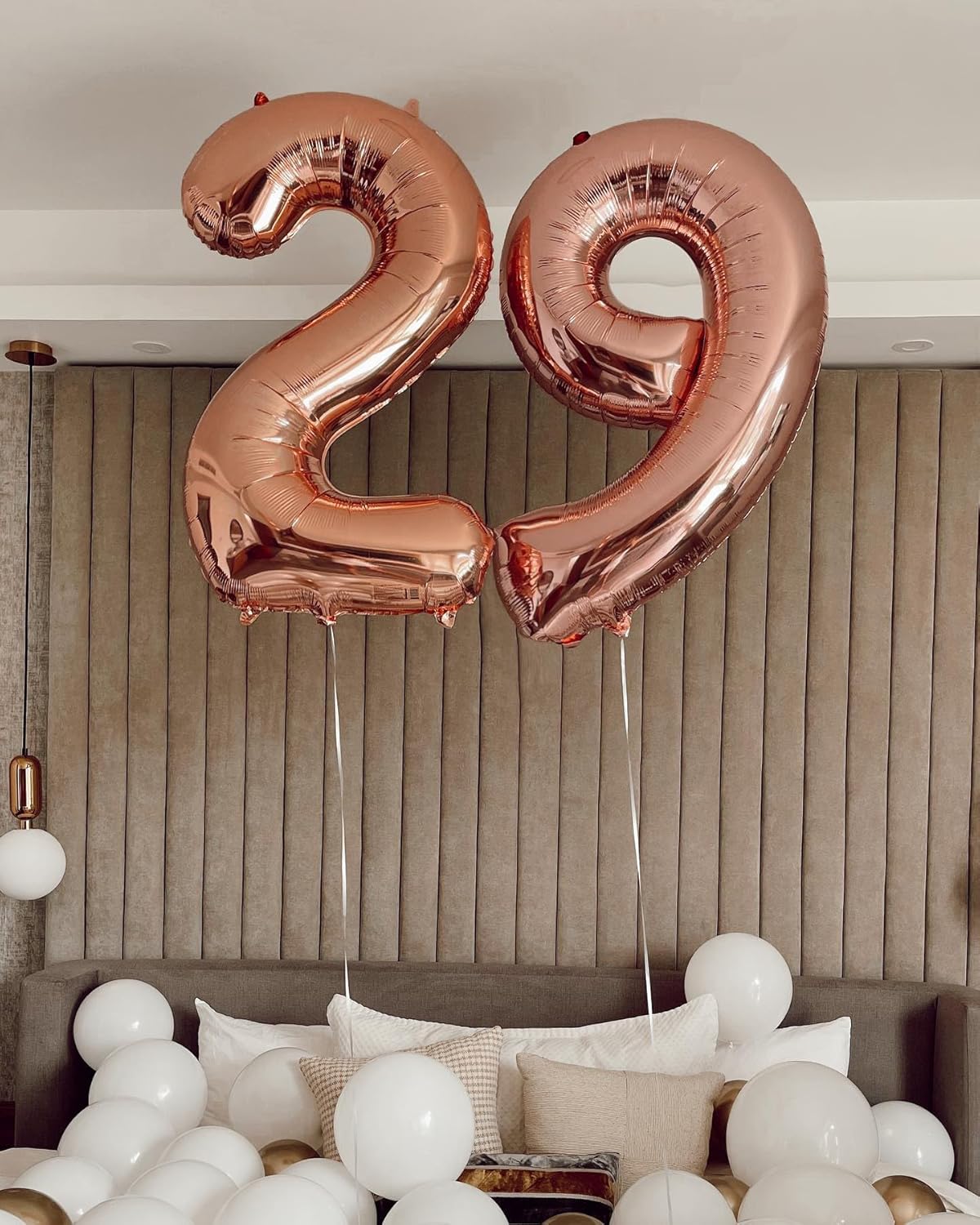 Rose Gold Number 9 Balloon - 40 Inch Giant Foil Balloon for 9th Birthday Party Decorations