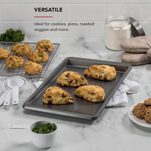KitchenAid Nonstick Aluminized Steel Cookie Slider - 10x15in, Contour Silver Finish