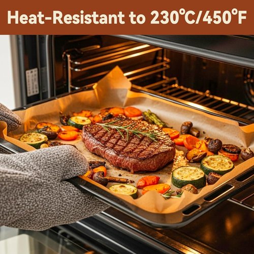 200 Pcs Unbleached Parchment Paper Sheets by [Brand Name] - Precut Non-Stick 12 x 16 Inch for Baking, Cooking & Grilling