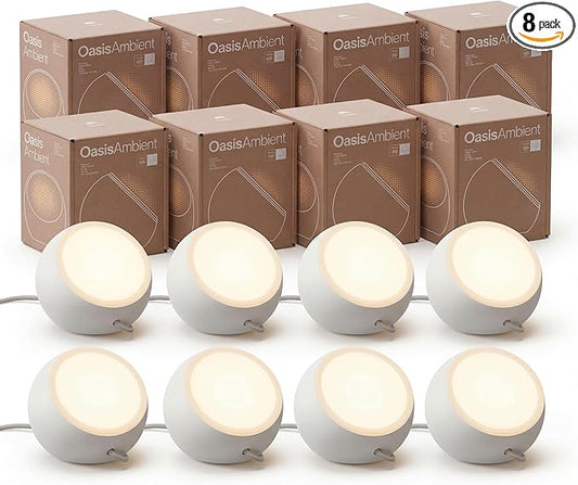 Oasis Smart Ambients - Adaptive Circadian Lighting, App-Controlled, No Hub Required, Controlable Warm-to-Daylight Tones (8-Pack)