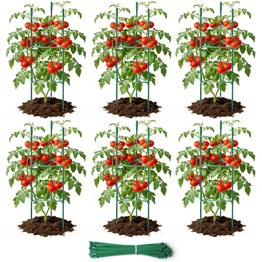 SDLDEER 6 Pack Tomato Cages for Garden, Up to 48in Adjustable Tomato Cage, Tomato Stakes Plant Cage for Garden Plant Support, Climbing Vegetables Plants Flowers