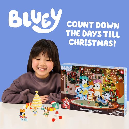 Bluey Advent Calendar - 24 Days of Surprises for Kids | Fun Toys, Stickers & Mini Christmas Tree