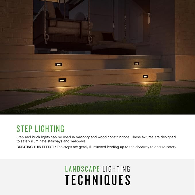 Hinkley Landscape Taper 1563BZ Horizontal 12v Step Light, Low-Voltage Integrated LED, Recessed Mount, Safe for Wet Conditions, Wiring Kit Included, Bronze Finish