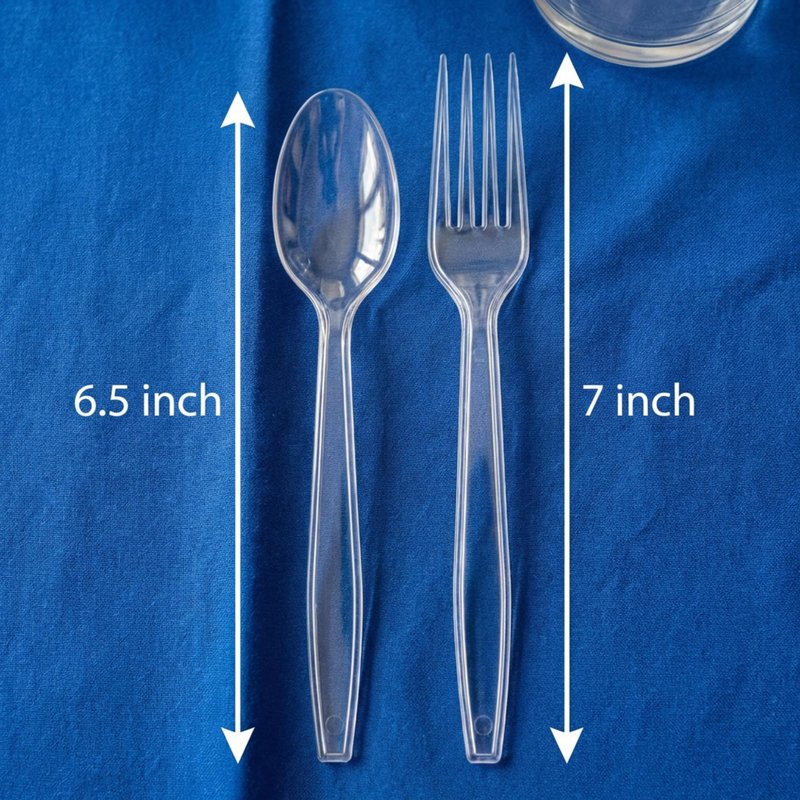 Plastic Silverware Forks Spoons Set – Heavy Duty Disposable Cutlery Utensils for Parties, Events, Catering, Weddings, Takeout, Dining, Picnics, Celebrations, Daily Meals 20+20 count