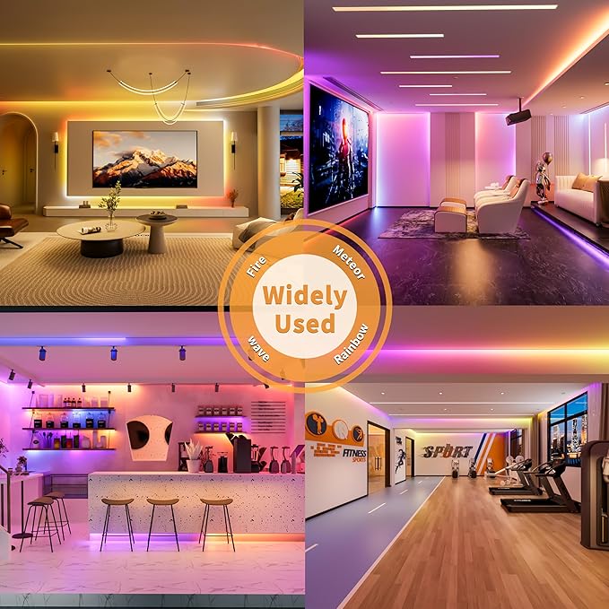 PAUTIX RGB Smart IC COB LED Strip Light Addressable 24ft/7.5m,UL-Listed DC24V Color Flowing Strip Light Multicolor Flexible Tape Lights for TV,Bedroom,Party DIY Decoration(Without Controller&Adapter)