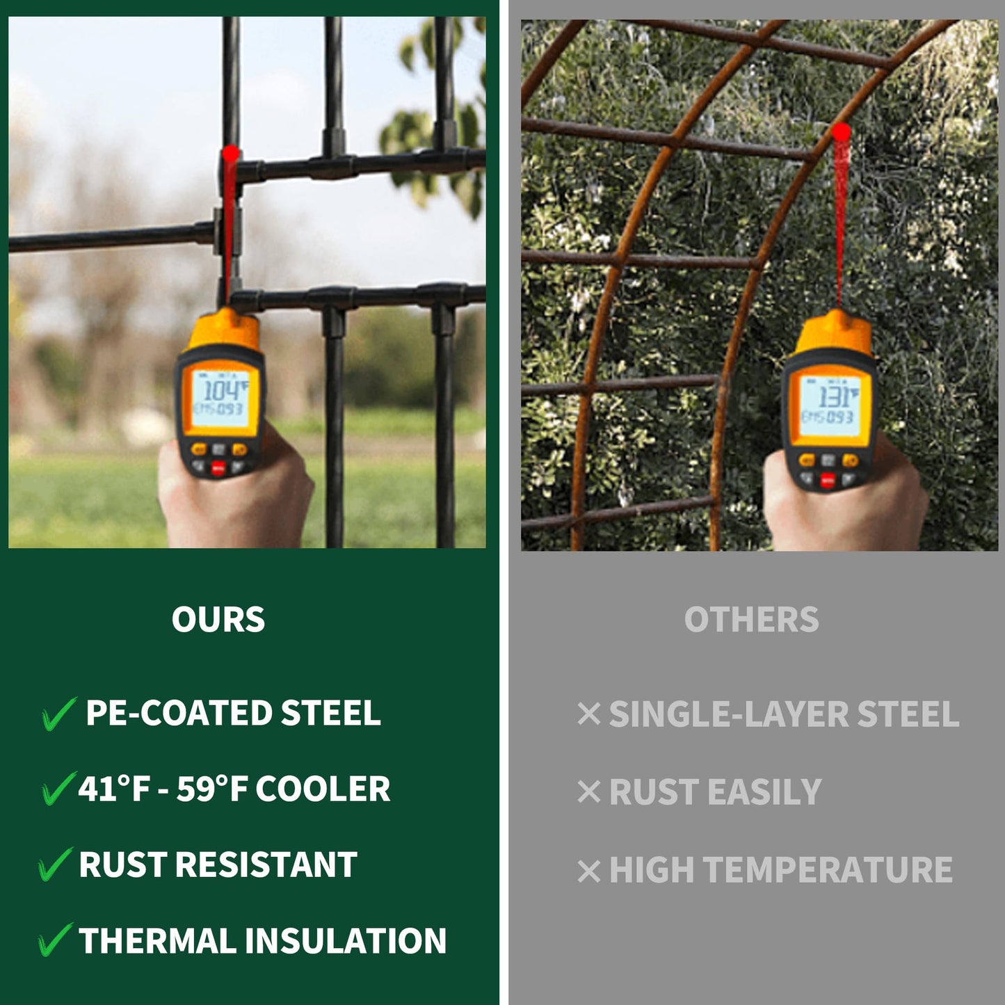OnlyGarden Garden Arch Trellis, Trellis Arch for Climbing Plants Outdoor, 10.5 x 7.9FT Metal Full Garden Arbor, Trellises for Patio Lawn Backyard, Large Garden Archway Decoration Black 126" x 94.5in